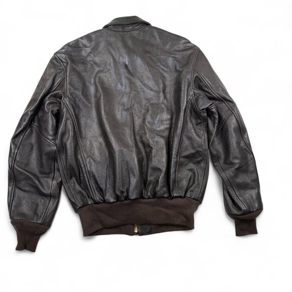 Cockpit U.S.A.F. 21st Century A-2 Jacket Goatskin Leather Black Mens 38 USA NWT - Picture 15 of 16